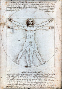 L'homme de vitruve. Symbolisme. Symbolique du corps humain. Michel Odoul.