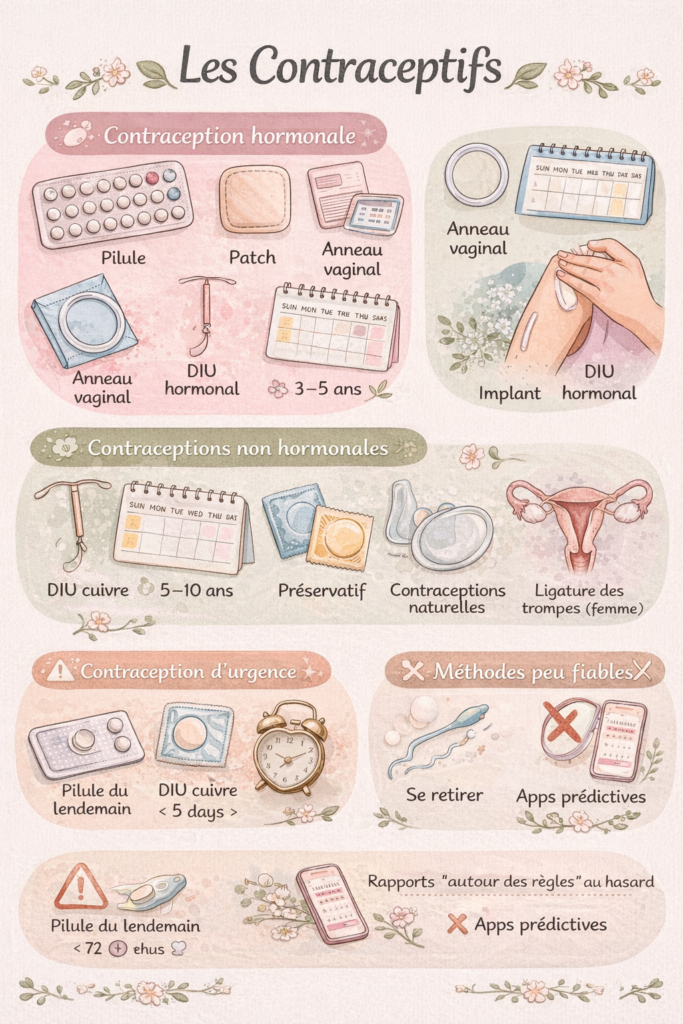 Les contraceptifs. Contraception naturelle